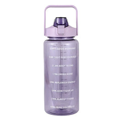 2 Liters Straw Plastic Water Bottle Girls Portable Travel Large Bottle Sports Fitness Bike Cup Big Fat Cup