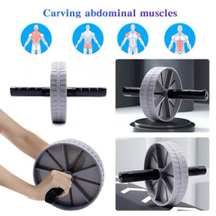 1Pcs Abdominal Wheel Strong Load Bearing Non-slip Roller Strengthen Muscle Exercise Equipment Fitness Training Home Use Silent