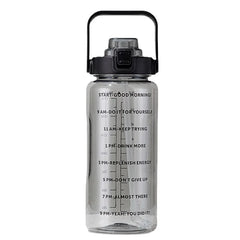 2 Liters Straw Plastic Water Bottle Girls Portable Travel Large Bottle Sports Fitness Bike Cup Big Fat Cup