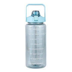 2 Liters Straw Plastic Water Bottle Girls Portable Travel Large Bottle Sports Fitness Bike Cup Big Fat Cup
